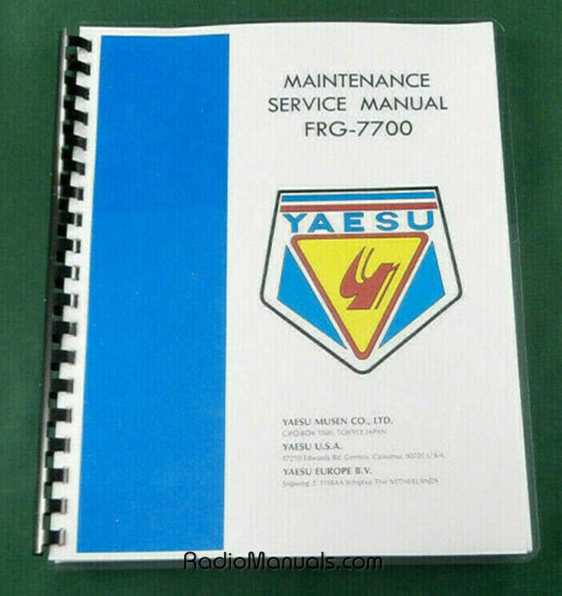 Yaesu FRG-7700 Service Manual - Click Image to Close